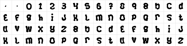 Squizzlie Normal  glyph index