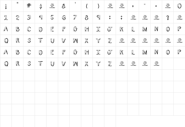 CK Freezing Regular  glyph index