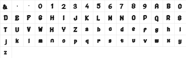 PLAYGROUND 3D Bold  glyph index