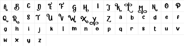 Mistaltoe demo Regular  glyph index