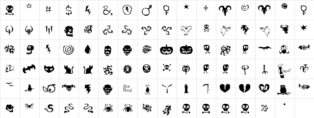 ILL oCtoBer Normal  glyph index
