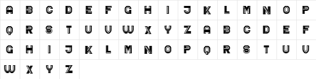 Bathroom Extravagant Regular  glyph index