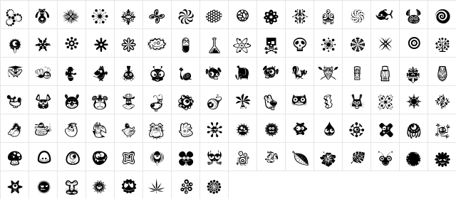 ChippiesByWassco Regular  glyph index