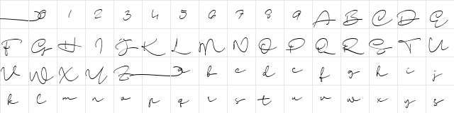 Regular Regular  glyph index