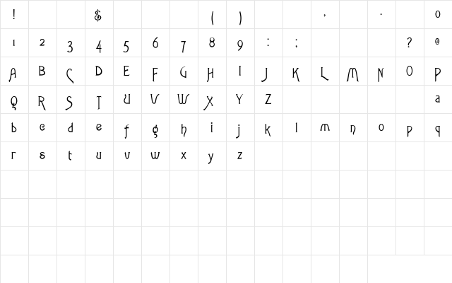 33 Regular  glyph index