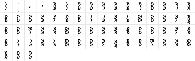 Acid Visions 1986 Plain Regular  glyph index