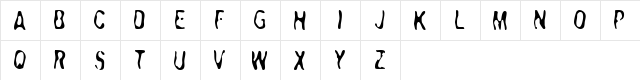 Yakabuza Regular  glyph index