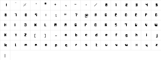 gouveia Regular  glyph index
