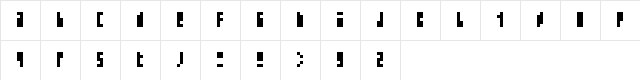 N.E. Less is more 2 Regular  glyph index