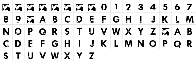 LMS Political Print Regular  glyph index