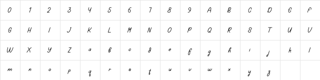 Natadon Demo Regular  glyph index