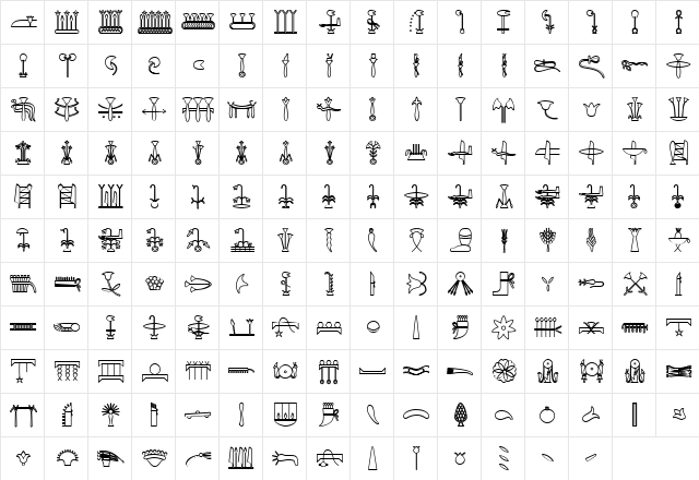 GlyphExtLibL Bold  glyph index