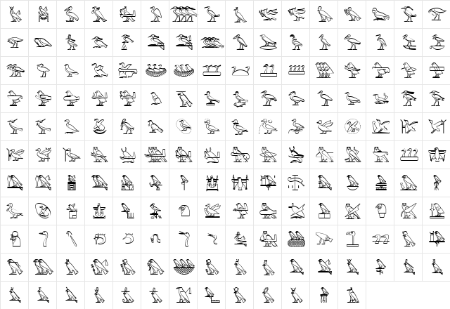 GlyphExtLibJ Medium  glyph index