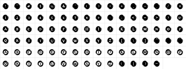 Elevator Buttons Regular  glyph index
