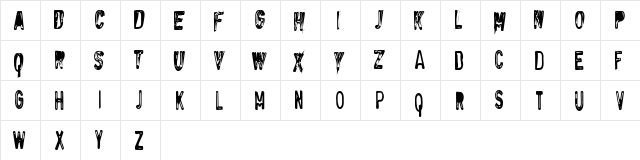 Dennis Regular  glyph index