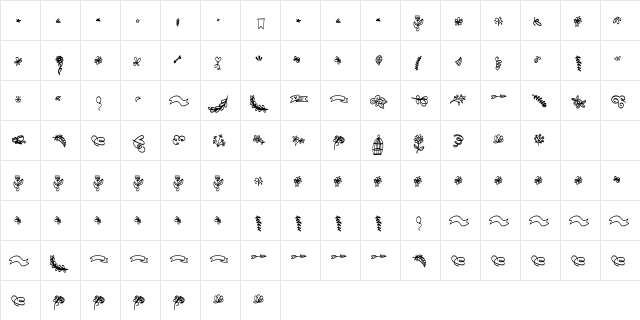 FB-Doodled Regular  glyph index