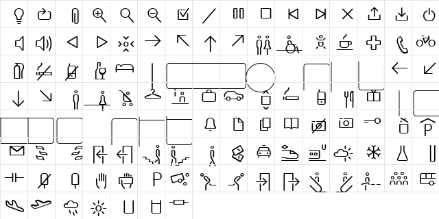 NettoIcons Regular  glyph index