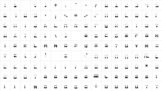 dark forest 1 Regular  glyph index