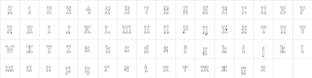 GlassBlocks Regular  glyph index