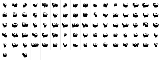 razzo Regular  glyph index