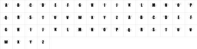 KR Strong Man Regular  glyph index