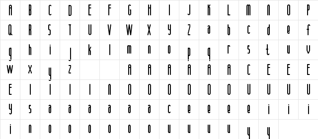 Anamelia Demo Rounded Regular  glyph index