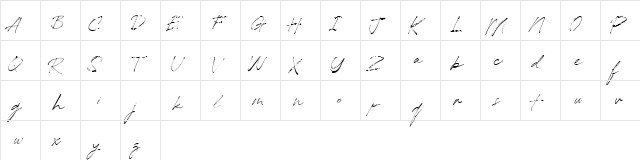 Redstock Script DEMO Regular  glyph index