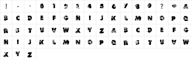 VTKS REVERSO Regular  glyph index