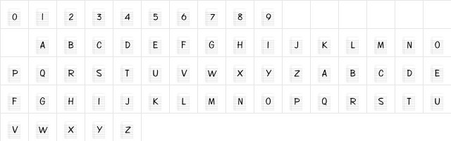 101! Term Paper Regular  glyph index