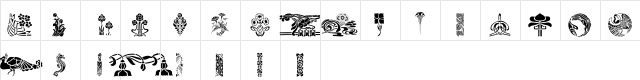 ArtNouveau2 Regular  glyph index