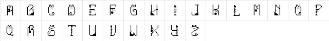 New Regular  glyph index
