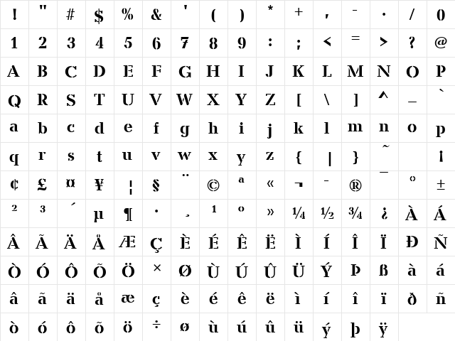 CandidaSteDMed Regular  glyph index