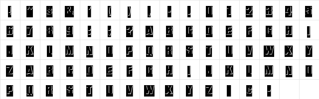 Ink Stamp 1 Regular  glyph index