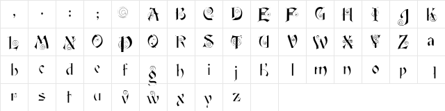 CrinolineSSK Regular  glyph index