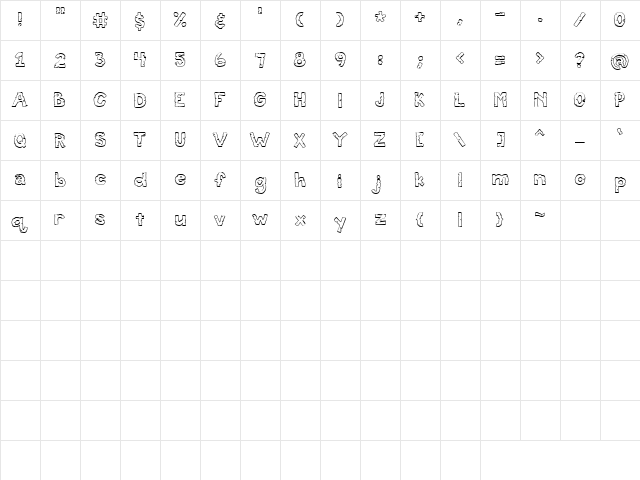 CK Cracked Regular  glyph index