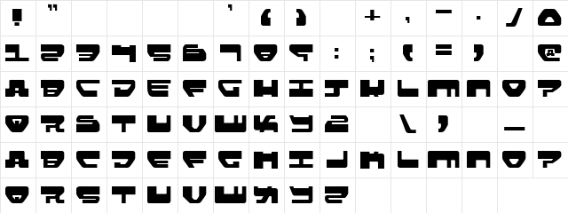 Kobbu Regular  glyph index