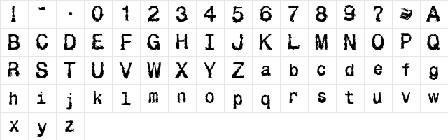 Besign nochoice  glyph index