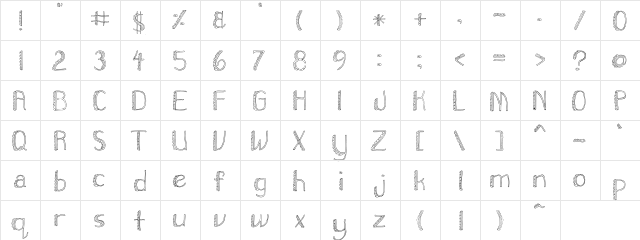 LOT Eyelet Normal  glyph index