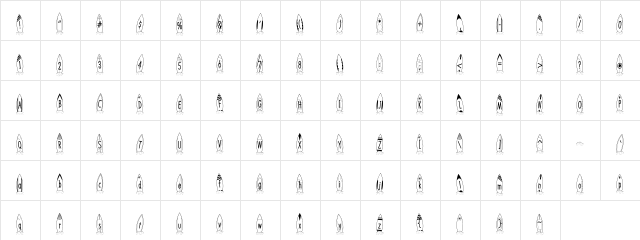 LD Surf's Up Regular  glyph index