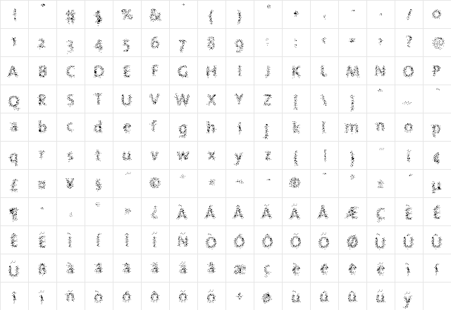 NebulaeMiddel Medium  glyph index