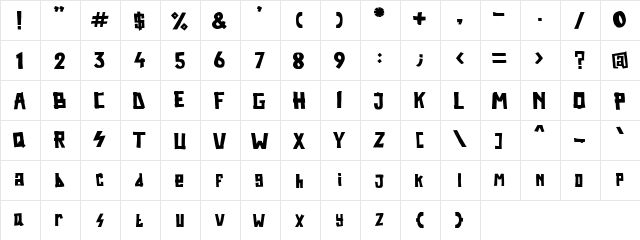 Bestee Houwer Regular  glyph index