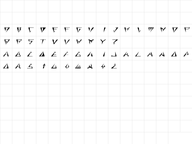 GlOrY BoLd iTaLiC  glyph index