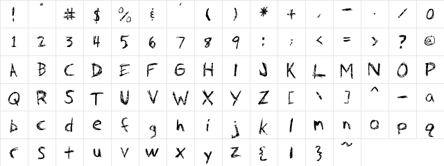 Fh_Faith Regular  glyph index