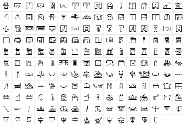 GlyphExtLibZ Bold  glyph index