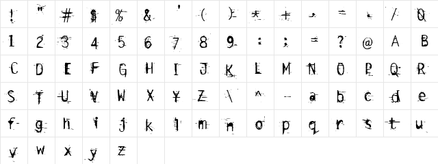 EscalidoStreak Regular  glyph index