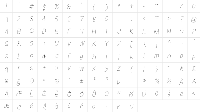 Kabina BdObl  glyph index