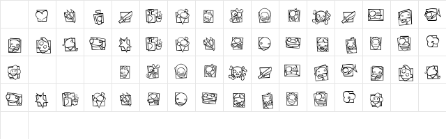 ShnPC Regular  glyph index