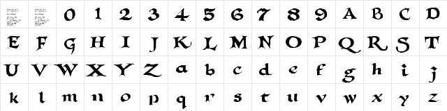 Gabriel Regular Demo lar  glyph index