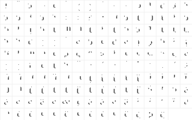 Bionic Static  glyph index