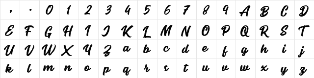 Seact Rough Regular  glyph index